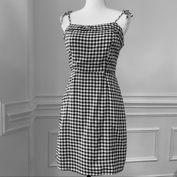 CUPCAKES AND CASHMERE GINGHAM MINI DRESS BLACK & WHITE CHECKERED MINI DRESS - Picture 7 of 16